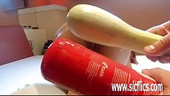 Extreme anal fisting and fire extinguisher fuck