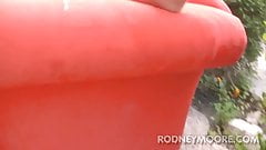 BBW Dawn BDSM Leash & Stocking Fuck