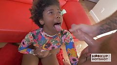 Sexy Black Teen Fucked Rough on Hookup Hotshot