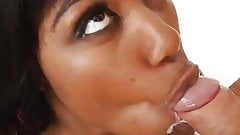 chanell heart ebony cumshot 3some