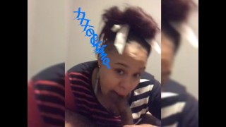 Girl was on phone talking to her baby daddy
